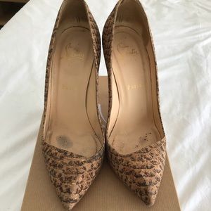 Christian Louboutin Corneille 100 Cork Ecorce 38.5